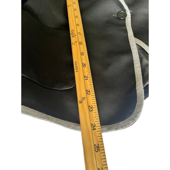 Gap 98% Wool Piped Lapel Lightweight Black Blazer Sz 10 - Picture 10 of 12